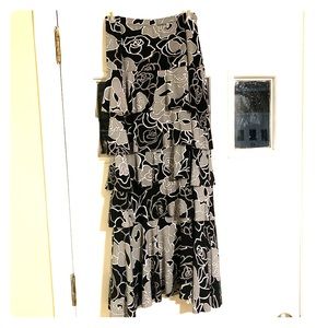 Black and white layered skirt